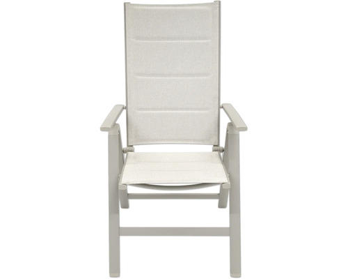 Trädgårdsstol med armstöd och textilklädsel