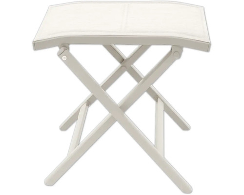 Trädgårdspall GARDEN PLACE Eve aluminium beige Fällbar pall med textilklädsel och träram