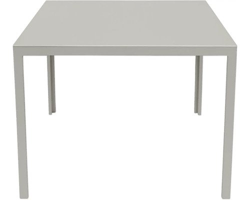 Fyrkantigt trädgårdsbord med metallram