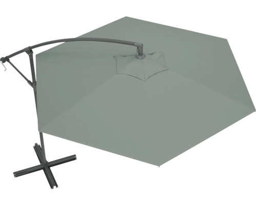 Fristående parasoll med kryssfot för trädgården