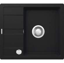 Svart diskho med avrinningsyta