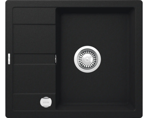 Diskho CENTA castula svart komposit 58x50cm Svart diskho med avrinningsyta