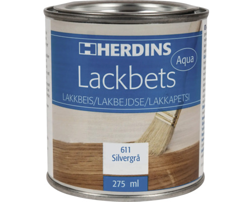 Lackbets HERDINS aqua 618 grafitsvart 275ml Herdins Lackbets Aqua, silvergrå, 275 ml burk
