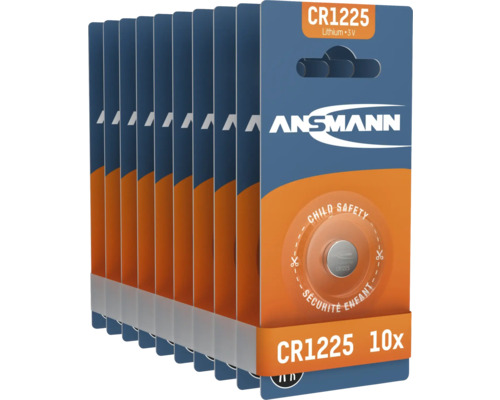 Ansmann CR1225 litiumbatteri, 3V, 10-pack
