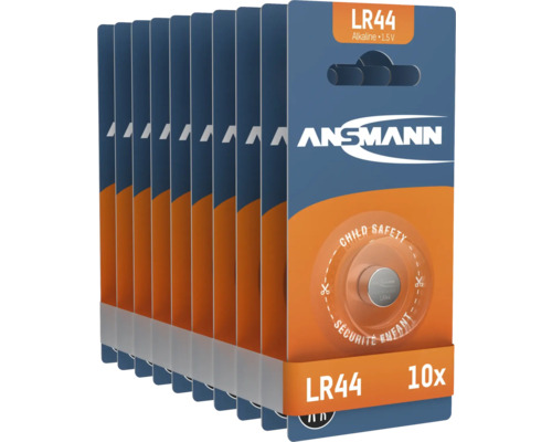 Ansmann LR44 alkaliska batterier, 10-pack
