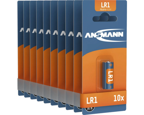 Tio Ansmann LR1 alkaliska batterier, 1,5 volt