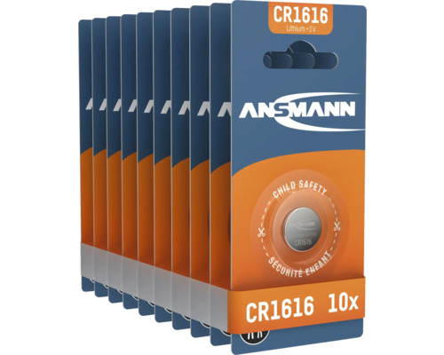 Ansmann CR1616 litiumknappcellsbatterier, 10-pack