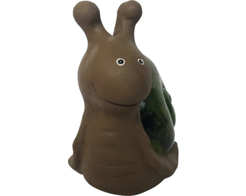 Dekorativ trädgårdsfigur snigel av keramik