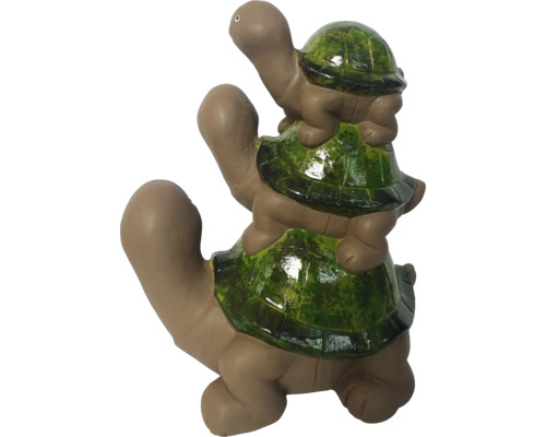 Dekorativ trädgårdsfigur: Tre sköldpaddor staplade ovanpå varandra