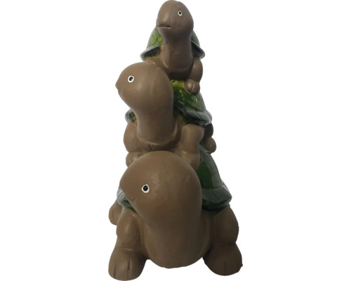 Dekorativ trädgårdsfigur: Tre sköldpaddor staplade på varandra