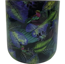 Dekorativ blomvas med fågelmotiv