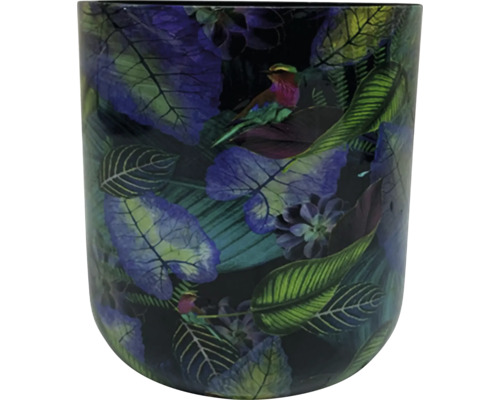 Dekorativ blomvas med fågelmotiv