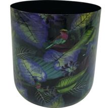 Blomkruka med fågel- och växtmönster