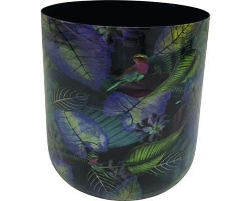 Blomkruka med fågel- och växtmönster