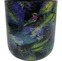 Dekorativ vas med fågel- och växtmotiv