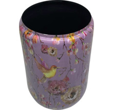 Tandborstkopp med fågel- och blommotiv