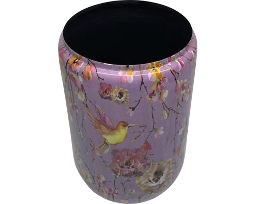 Tandborstkopp med fågel- och blommotiv