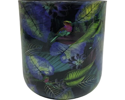 Blomkruka med fågel- och växtmönster