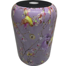 Dekorativ pall med fågel- och blommotiv