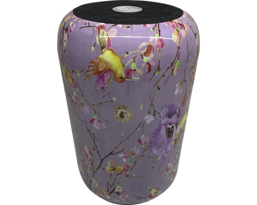 Dekorativ pall med fågel- och blommotiv