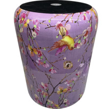 Dekorativ pall med fågel- och blommotiv för inomhusbruk