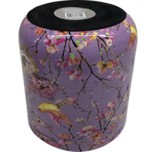 Dekorativ pall med blommönster och fågelmotiv