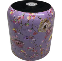 Keramisk pall med blommönster