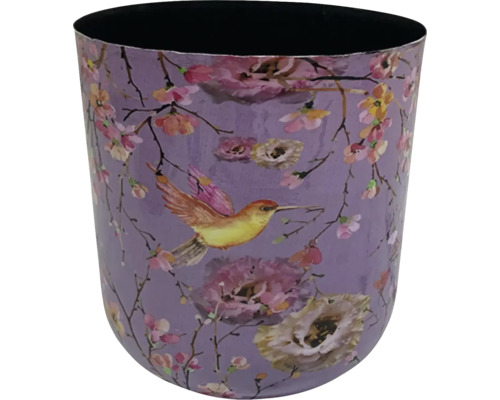 Blomkruka med fågel- och blommotiv