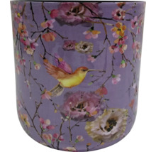 Blomkruka med fågel- och blommotiv