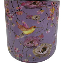 Blomkruka med blommönster och kolibri