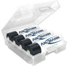 Ansmann batterier i en transparent förvaringslåda