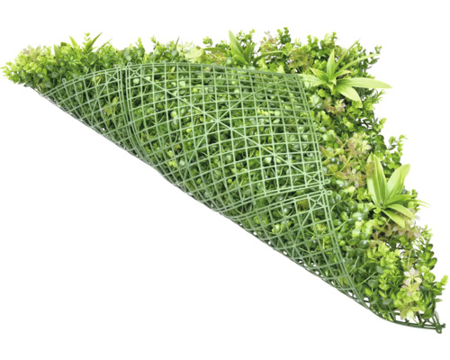 Konstgjord växtmatta med olika gröna växter