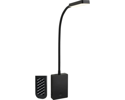 Svart LED-bordslampa med flexibel arm