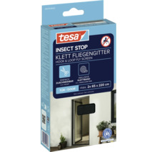 Tesa Insect Stop kardborreband myggnät för dörrar, maximalt 2x 65 x 220 cm, inklusive kardborreband