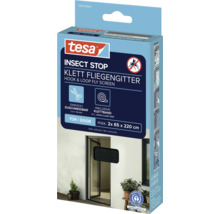 Förpackning med Tesa Insect Stop kardborreband för insektsnät för dörrar med måtten maximalt 2x 65 x 220 cm