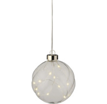 Dekorativ glasboll med LED-belysning för upphängning