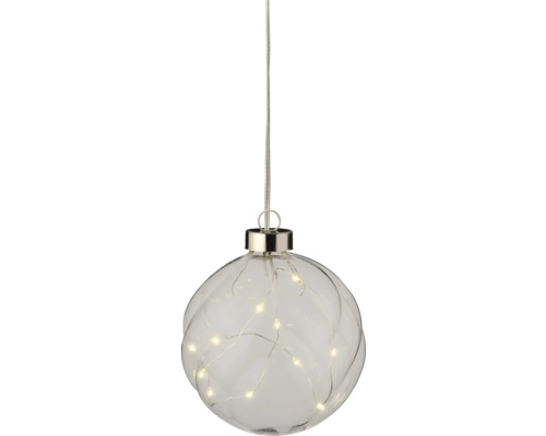 Dekorativ glasboll med LED-belysning för upphängning