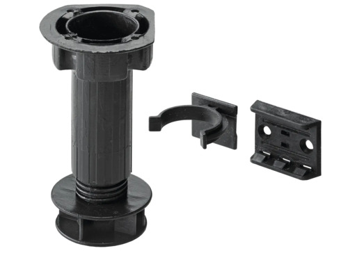Sockelben HETTICH 100mm plast svart inkl 2st clips 4-pack Möbelben med fästmaterial