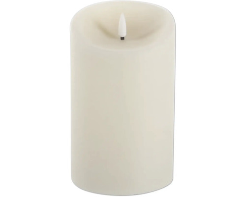 LED-ljus Elephant Ø10x16cm creme Dekorativt LED-ljus av äkta vax