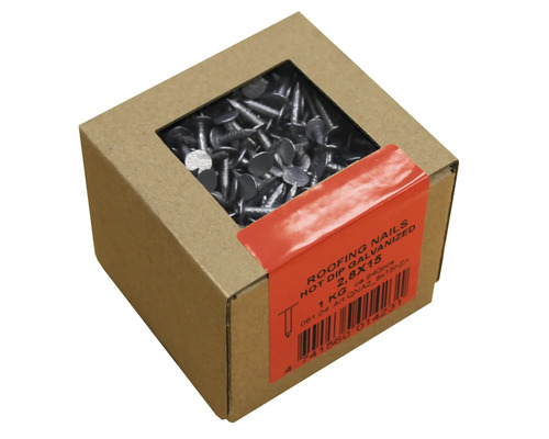 Takpappspik, varmförzinkad, 2,8x15 mm i kartongförpackning