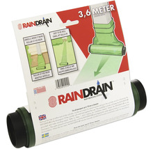 Raindrain regnvattenavledningssystem, 3,6 meter lång, passar stuprör upp till 110 millimeter i diameter