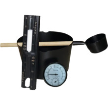 Bastu set med hink, skopa, termo-hygrometer och tillsatsbehållare för bad