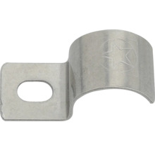 Rörklammer av metall med fästflik