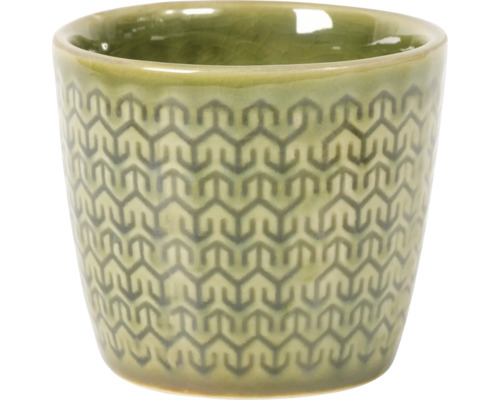 Dekorativ blomkruka i keramik med geometriskt mönster