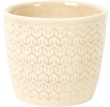 Keramisk blomkruka med geometriskt mönster