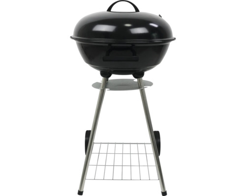 Klotgrill med förvaringsutrymme och hjul