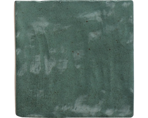 Kakel Riad green grön blank 10x10x0,85cm Fyrkantig grön kakelplatta