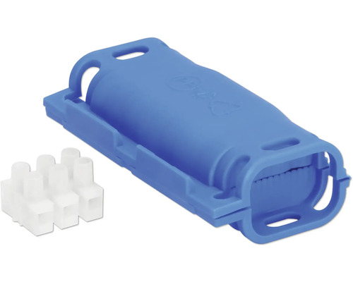 Blå kabelskotång med vita kabelskor