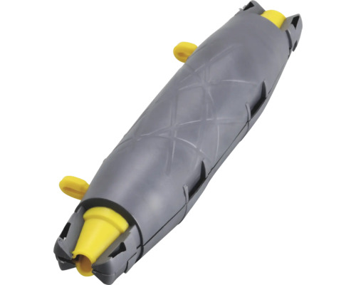 Grå kabeldragningsfjäder med gult insättningshuvud