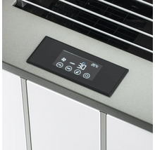 Kontrollpanel för en avfuktare med digital display för luftfuktighet och temperatur